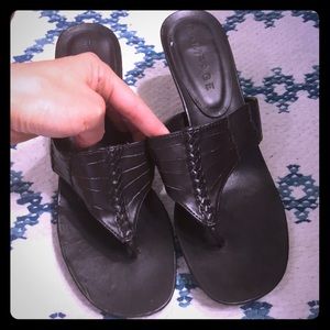 Rampage brown slide on heel Size 8